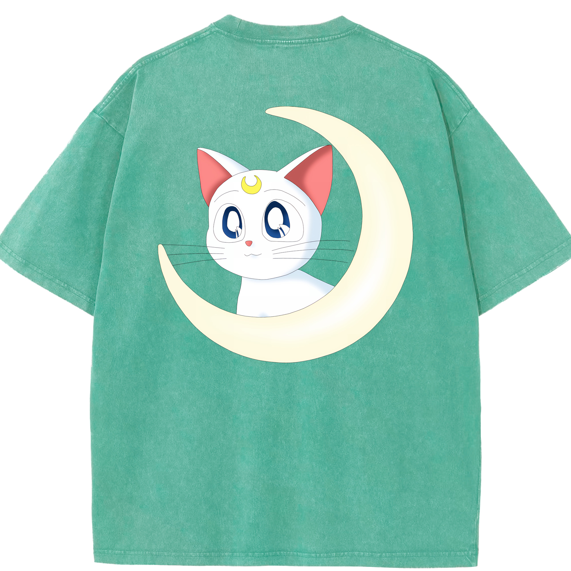 （画像用） 美少女戦士セーラームーン Sailor Moon 綿100% ヴィンテージ風 半袖Tシャツ（背面プリント）